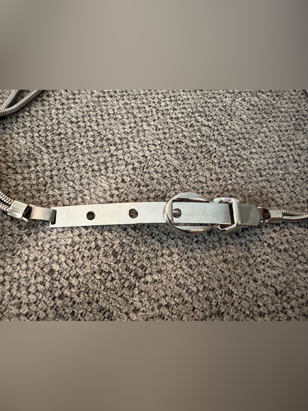 Vintage Silver Snake Chain Belt with Buckle - Picture 4 of 12